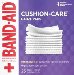 BAND-AID Cushion-Care Small Gauze Pads 25 ea