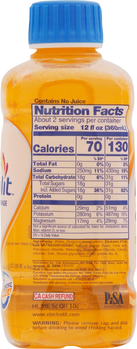 slide 3 of 9, Electrolit Premium Hydration Orange Electrolyte Beverage 21 fl oz, 21 fl oz