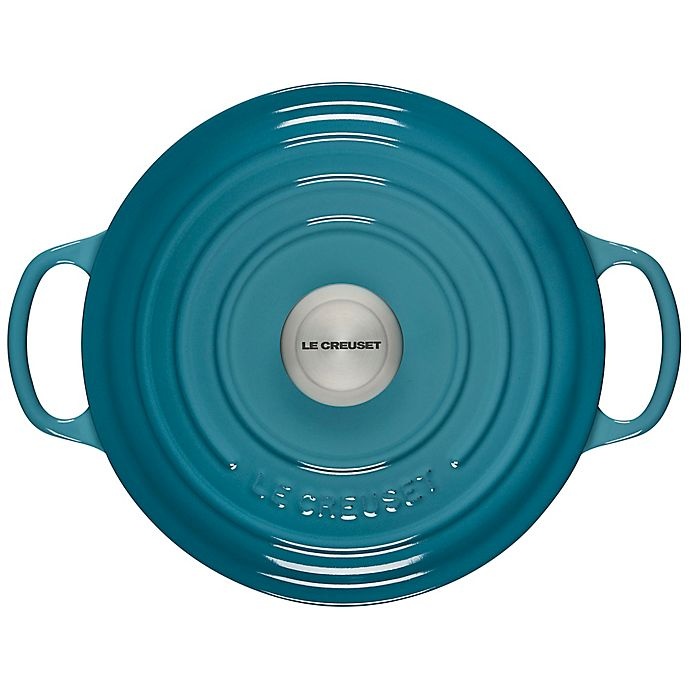 slide 3 of 4, Le Creuset Signature Round Dutch Oven - Caribbean, 4.5 qt