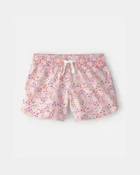 Carters Girls Floral French Terry Shorts - Pink Floral 10