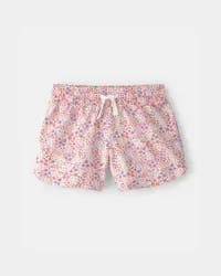 Carters Girls Floral French Terry Shorts - Pink Floral 10