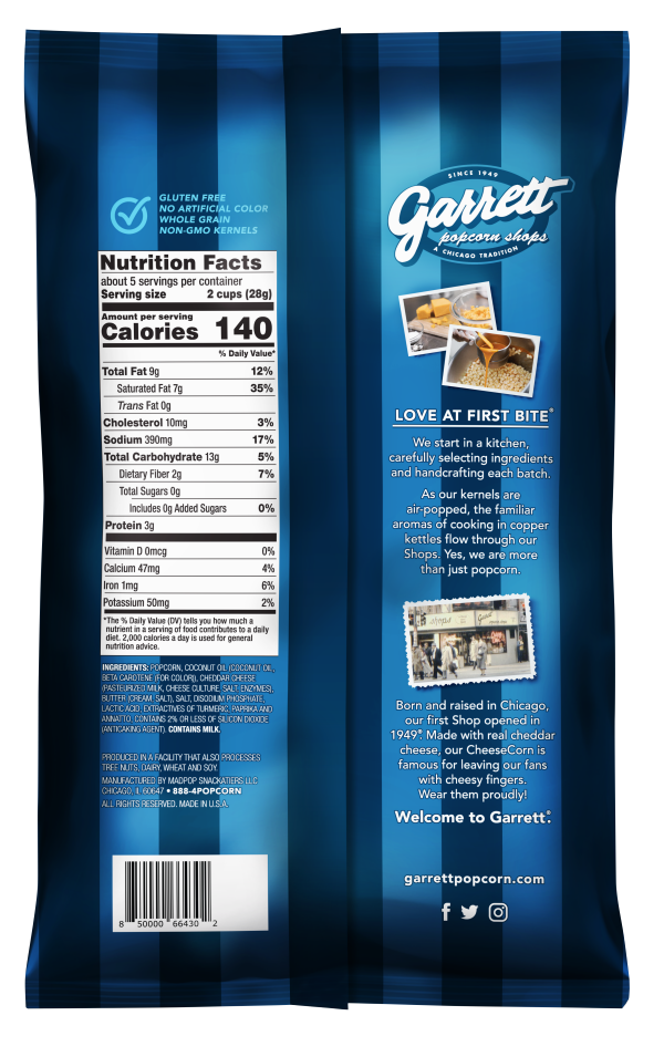 slide 3 of 4, Garrett Popcorn Shops, CheeseCorn 5oz, 5 oz