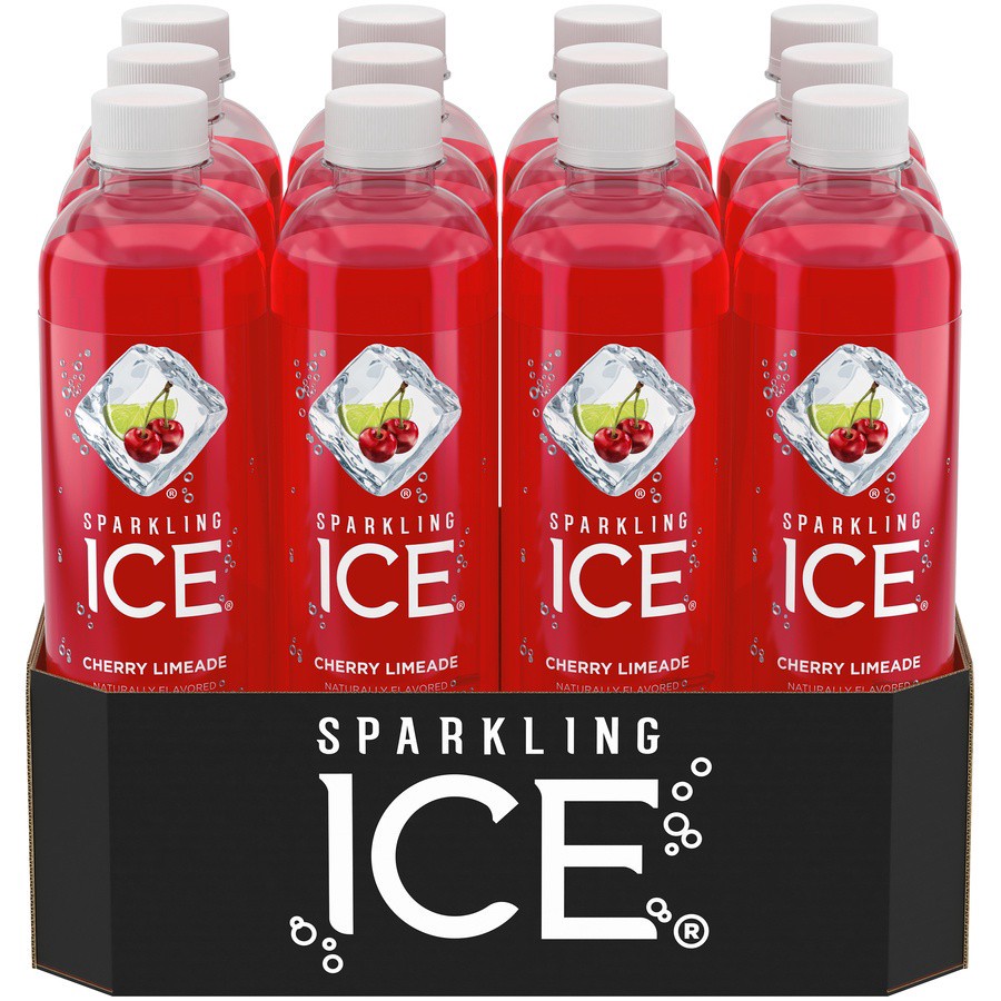 slide 1 of 8, Sparkling Ice Sparkling Water Cherry Limeade Case - 12-17 Fl. Oz., 204 fl oz