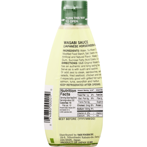 slide 5 of 9, S&B Original Wasabi Sauce, 5.3 fl oz
