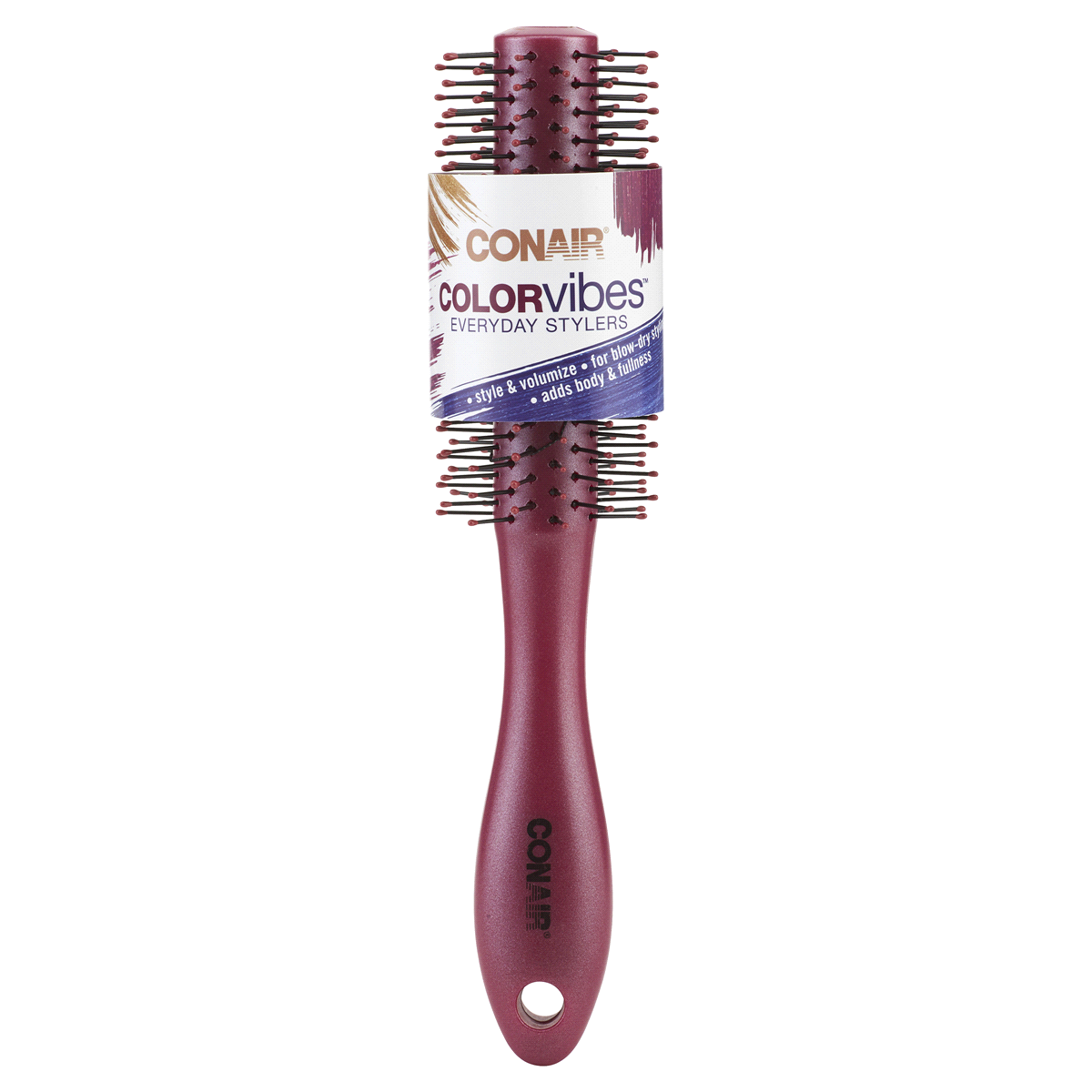 slide 1 of 1, Conair Color Vibe Small Nylon Round Brush, 1 ct