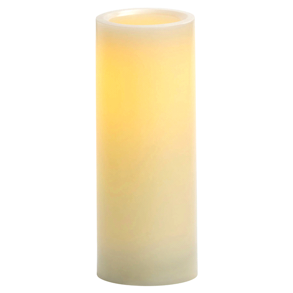 slide 1 of 1, Inglow Flameless 8 Wax Pillar Candle, White Vanilla, 1 ct