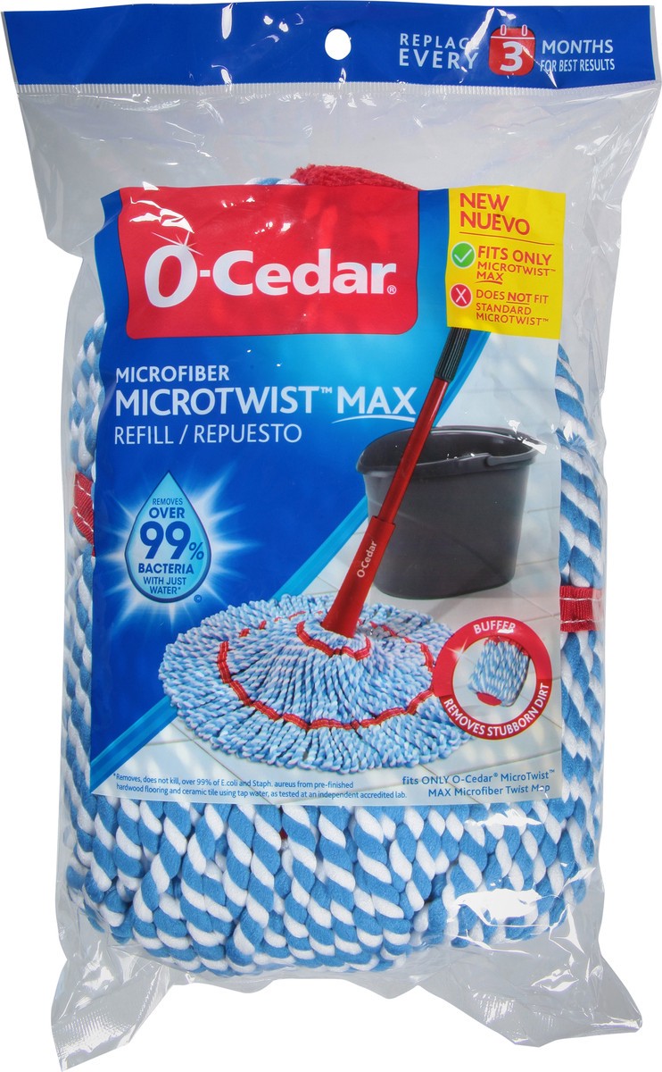 slide 8 of 9, O-Cedar MicroTwist MAX Microfiber Refill, Washable & Reusable Pad, 1 ct