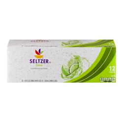Stop & Shop Lime Seltzer Water - 12 pk