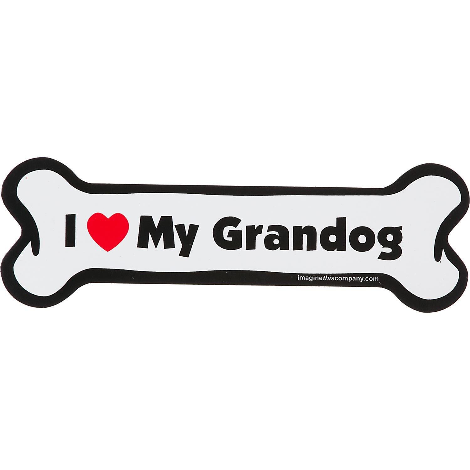 slide 1 of 1, Imagine This I love My Grandog Bone Shaped Car Magnet, SM
