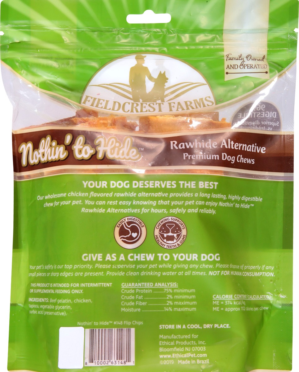 slide 9 of 9, Fieldcrest Farms Nothin' to Hide Flip Chips Premium Chicken Flavor Dog Chews 8 Pack, 8 ct