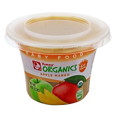 slide 1 of 1, Yummy Organics &nbsp;Apple Mango, 4 oz