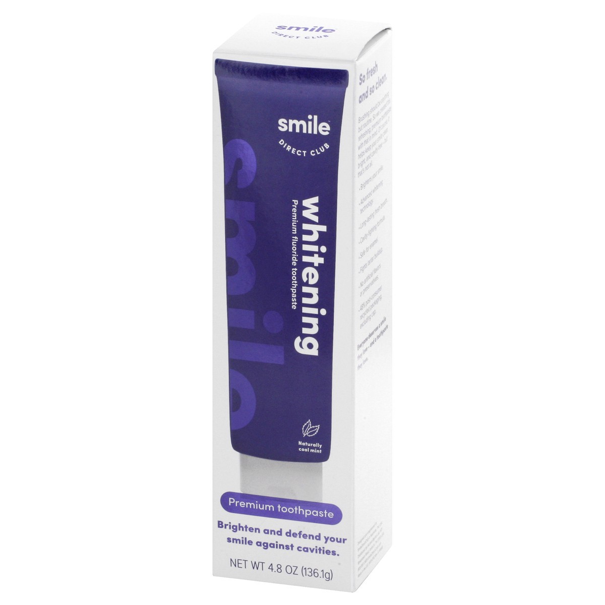 slide 7 of 12, Smile Direct Club Whitening Premium Naturally Cool Mint Toothpaste 4.8 oz, 4.8 oz