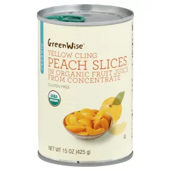GreenWise Organic Yellow Cling Peach Slices