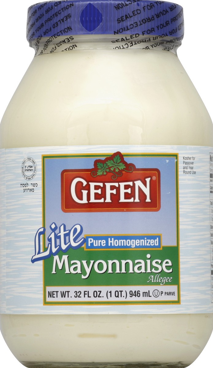 slide 2 of 2, Gefen Lite Mayonnaise, 32 oz