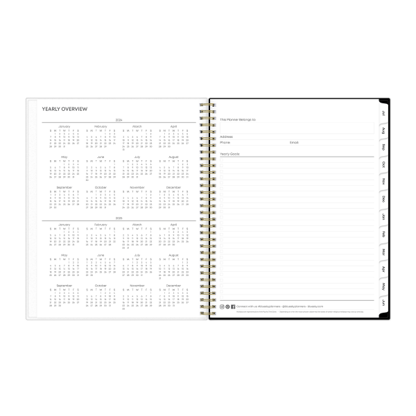 slide 3 of 6, 2024-2025 Blue Sky Weekly/Monthly Planning Calendar, 8-1/2"" X 11"", July To June, Kimmy Frosted, 146936, 1 ct