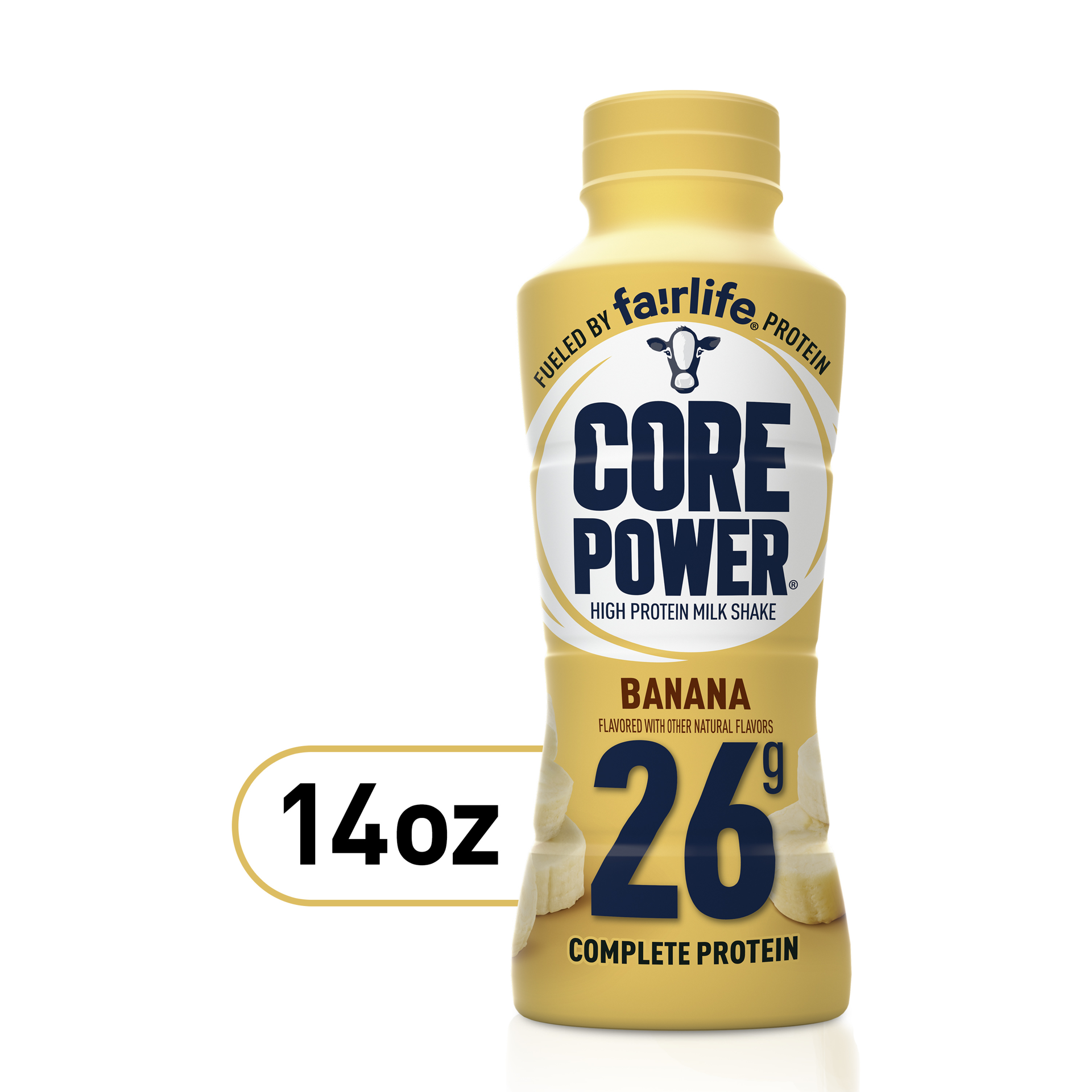 slide 1 of 5, Core Power High Protein Banana Milk Shake 14 oz, 14 oz