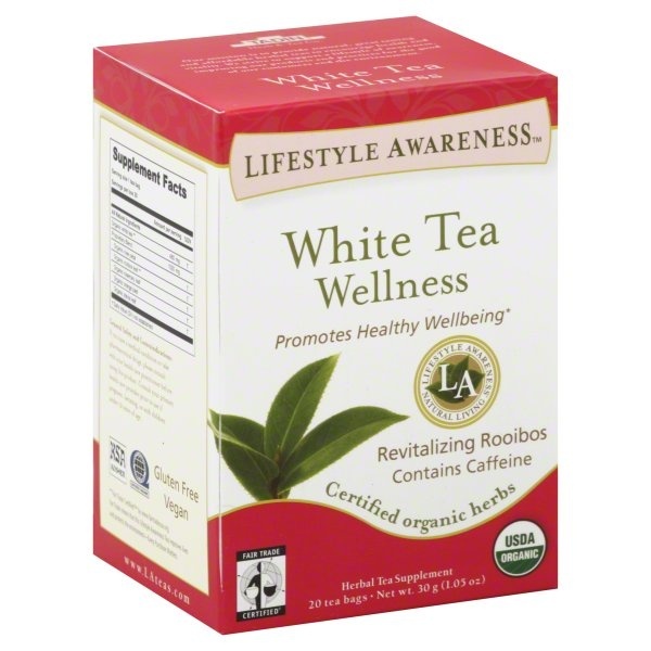 slide 1 of 1, Lifestyle Awareness Teas White Tea Wellness, 20 ct