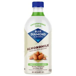 Blue Diamond Unsweetened Simple Almondmilk, 48 fl oz