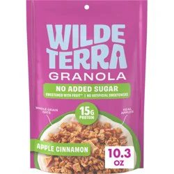 Wilde Terra Apple Cinnamon Granola, 15g Protein, No Added Sugar, Good Source of Fiber, 10.3 oz