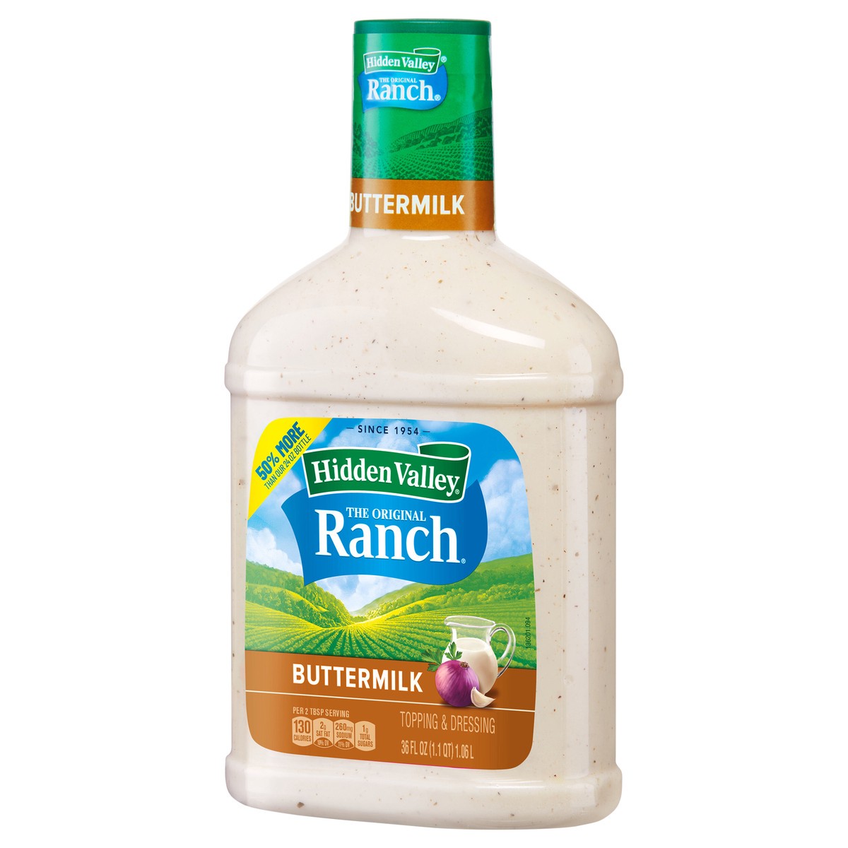 slide 4 of 9, Hidden Valley Buttermilk Ranch Salad Dressing & Topping, Gluten Free - 36 Ounce Bottle, 36 oz