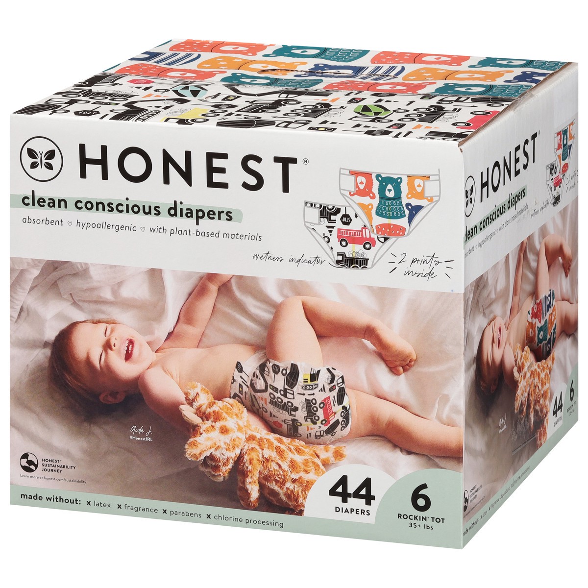 slide 3 of 9, The Honest Company Honest Club Box Boy Trex Breakfast Size 6, 44 ct