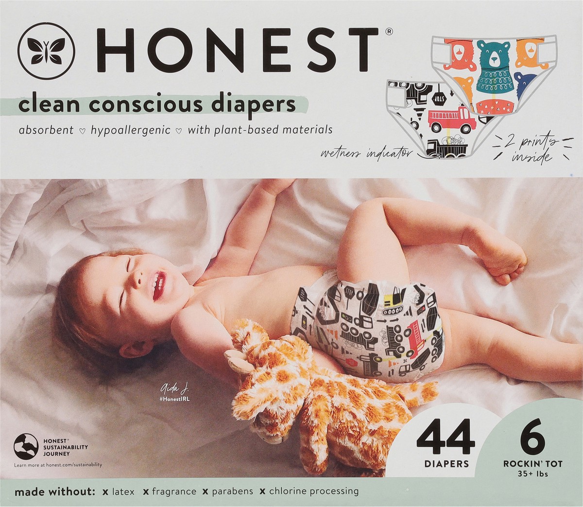 slide 6 of 9, The Honest Company Honest Club Box Boy Trex Breakfast Size 6, 44 ct