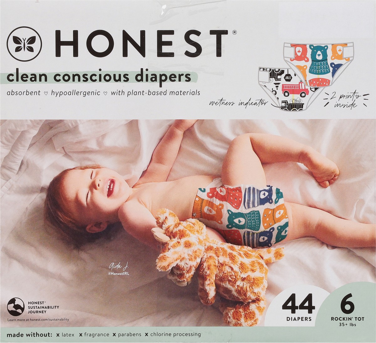 slide 7 of 9, The Honest Company Honest Club Box Boy Trex Breakfast Size 6, 44 ct