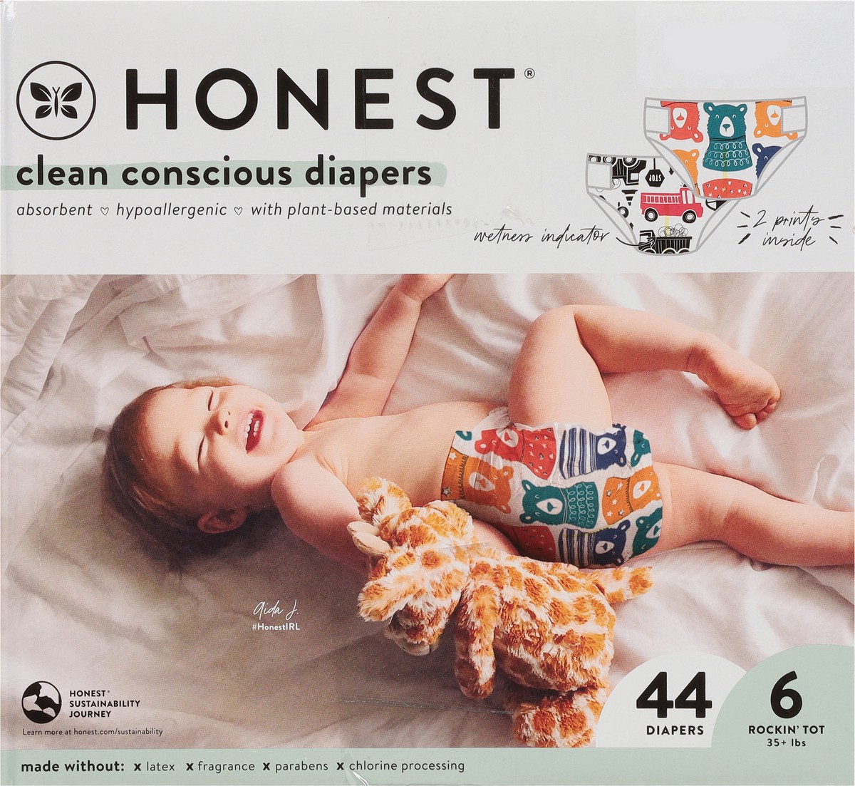 slide 8 of 9, The Honest Company Honest Club Box Boy Trex Breakfast Size 6, 44 ct