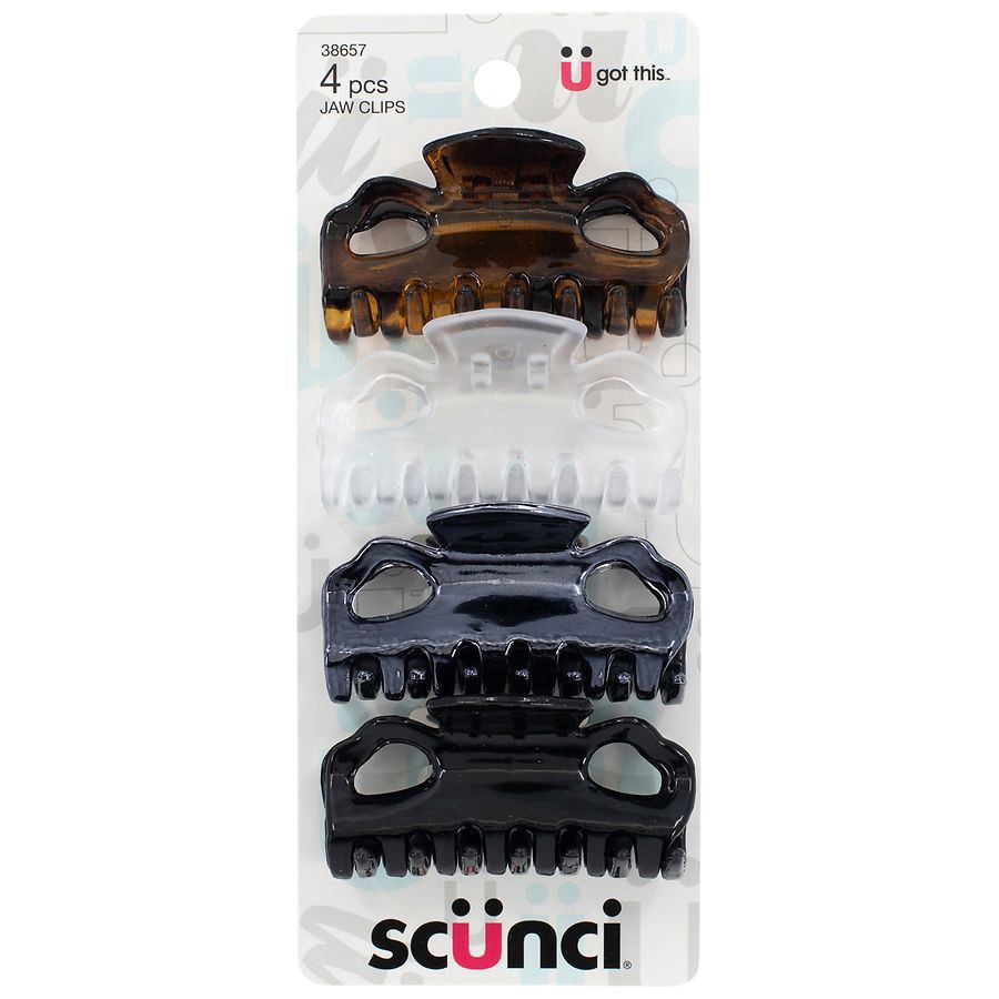 slide 4 of 5, scünci Claw Clips 4 Each, 4 ct