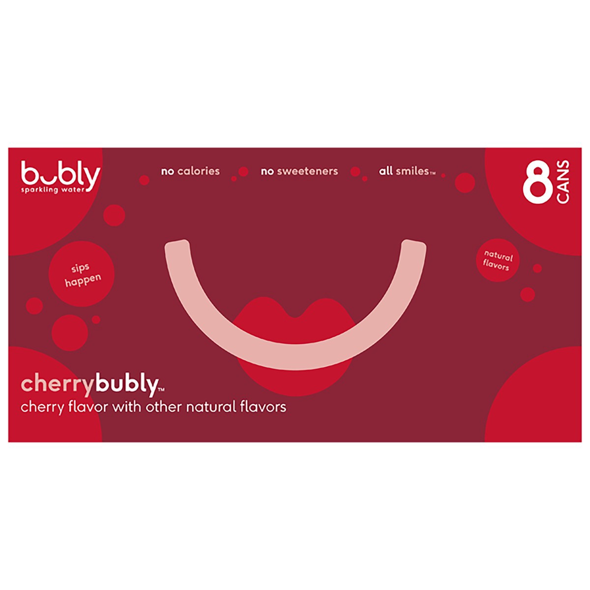 slide 9 of 11, bubly Cherry Sparkling Water, 8 ct