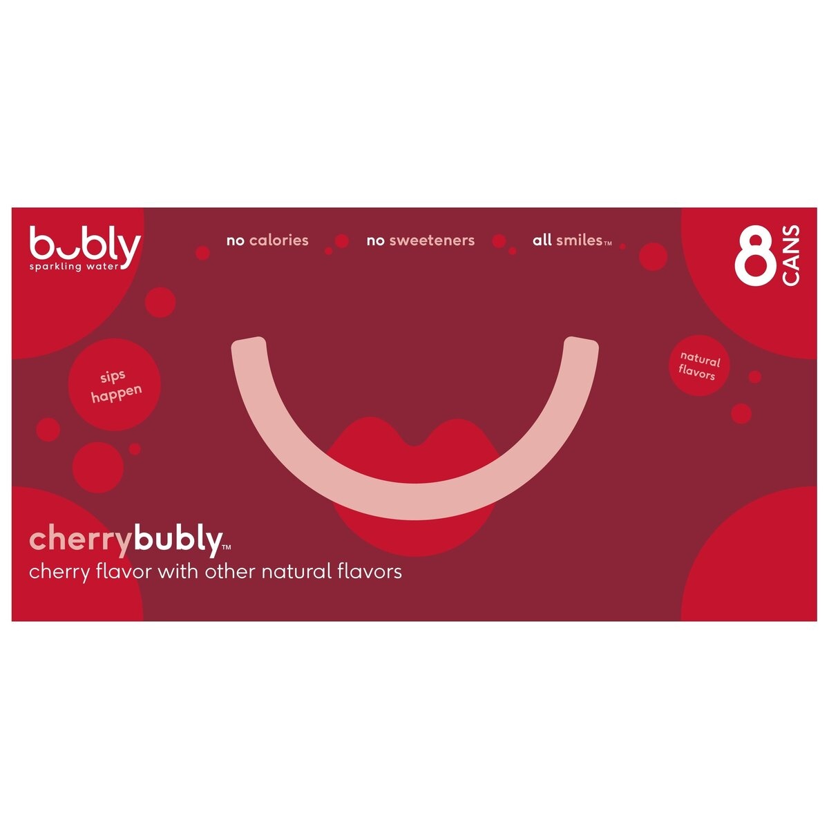 slide 5 of 6, bubly Cherry Sparkling Water, 8 ct