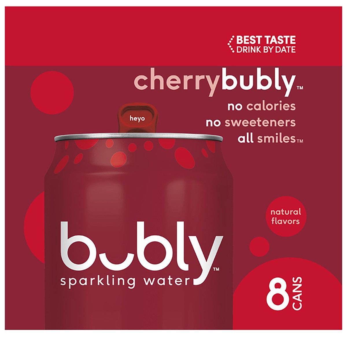 slide 11 of 11, bubly Cherry Sparkling Water, 8 ct