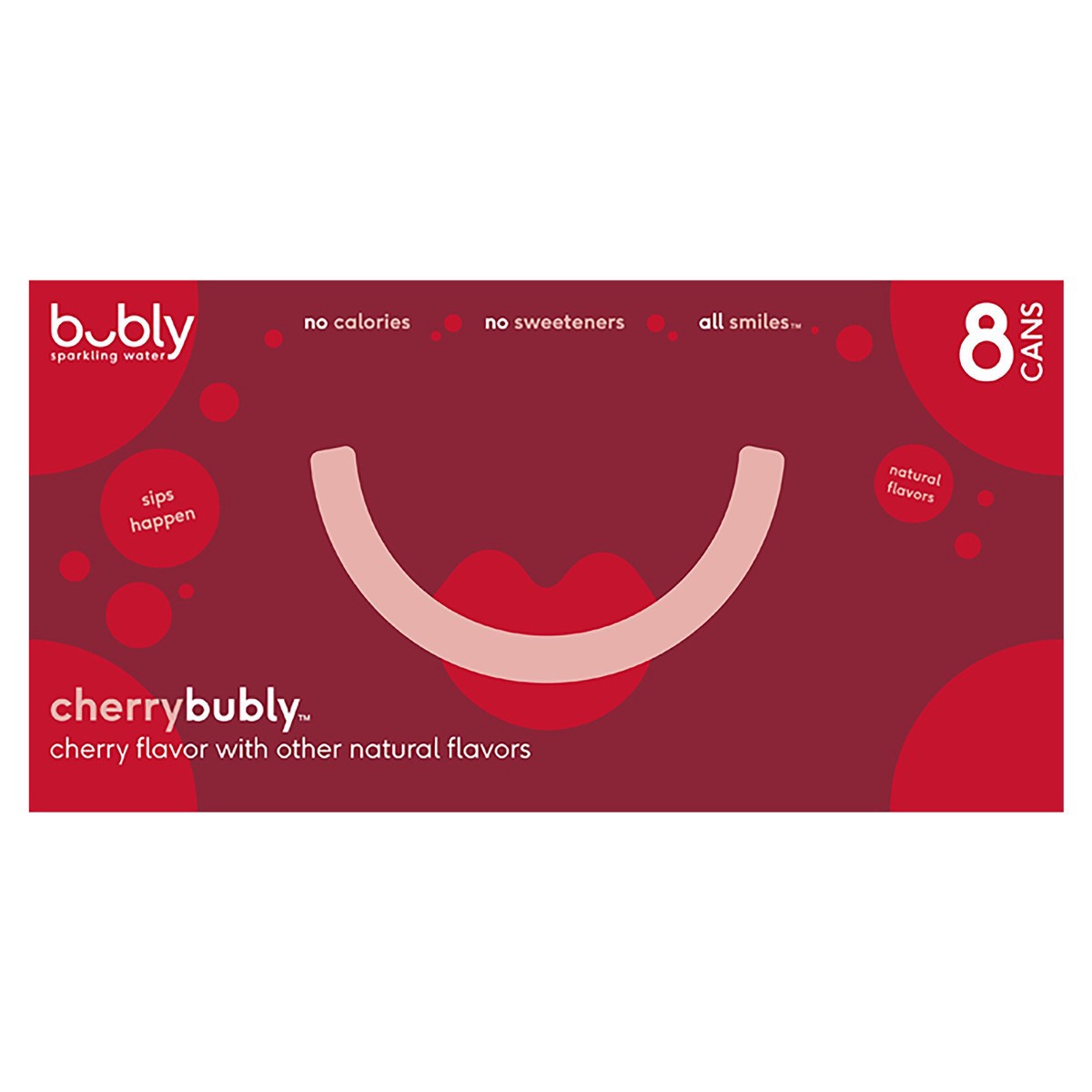 slide 10 of 11, bubly Cherry Sparkling Water, 8 ct