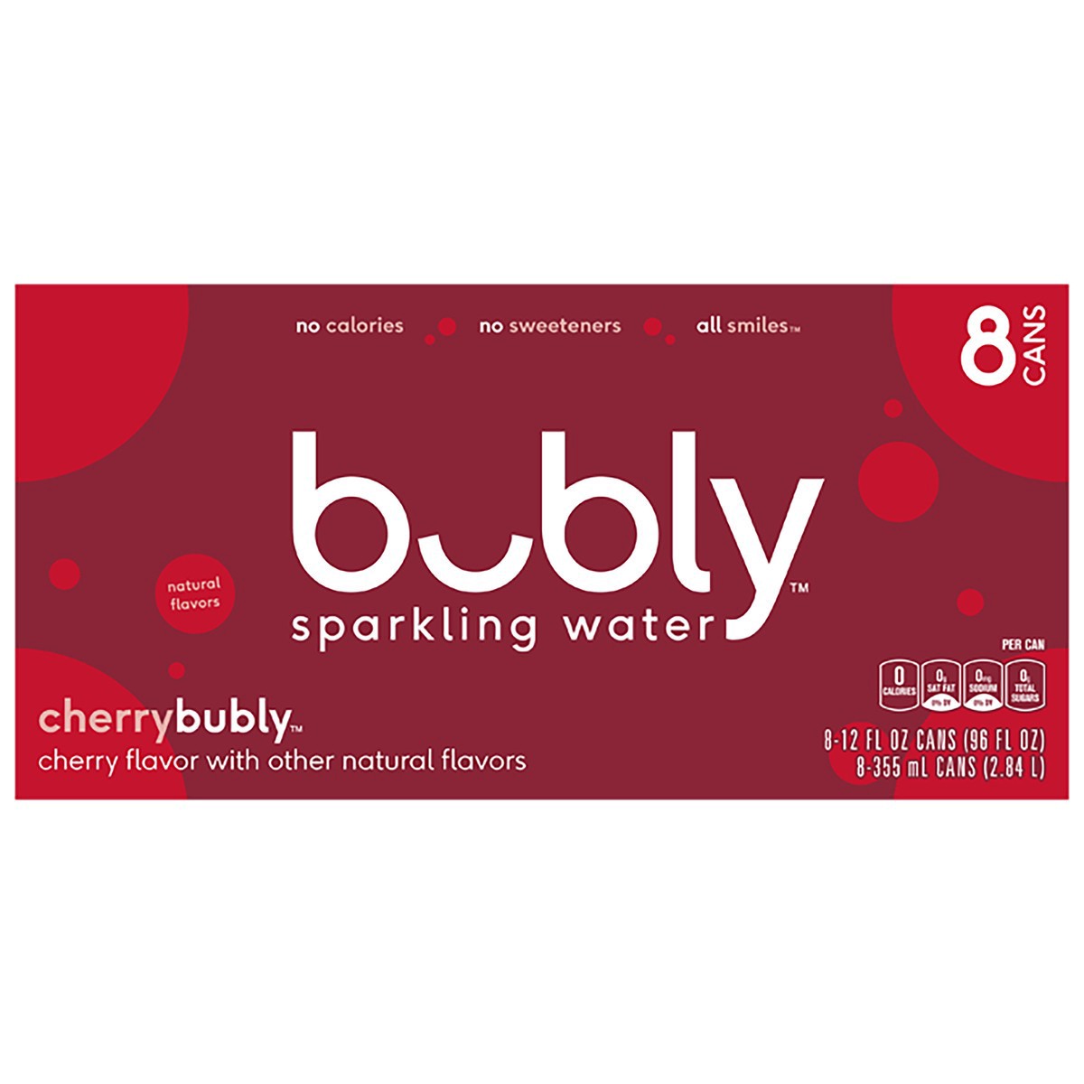 slide 7 of 11, bubly Cherry Sparkling Water, 8 ct