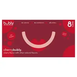 bubly Sparkling Water Cherry 12 Fl Oz 8 Count Cans