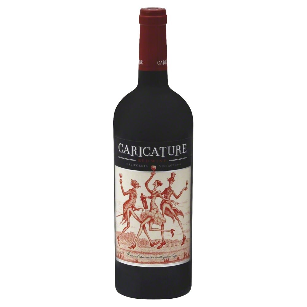 slide 1 of 2, Caricature Red Wine 750 ml, 750 ml