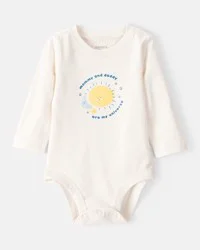 Carter's "Mommy & Daddy Are My Universe" Cotton Long-Sleeve Graphic Bodysuit - Ivory - NB