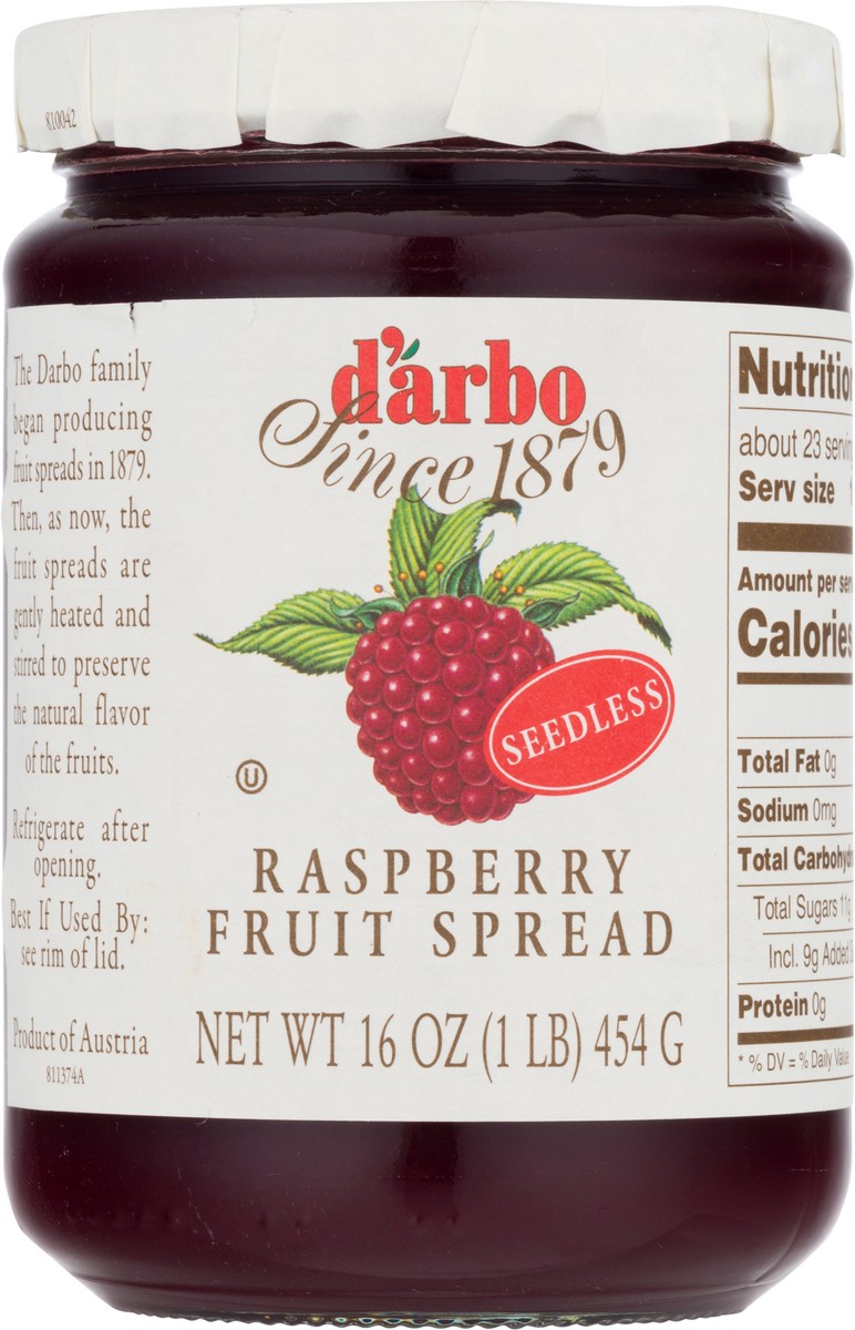 slide 2 of 12, d'Arbo Raspberry Seedless Spread, 16 oz