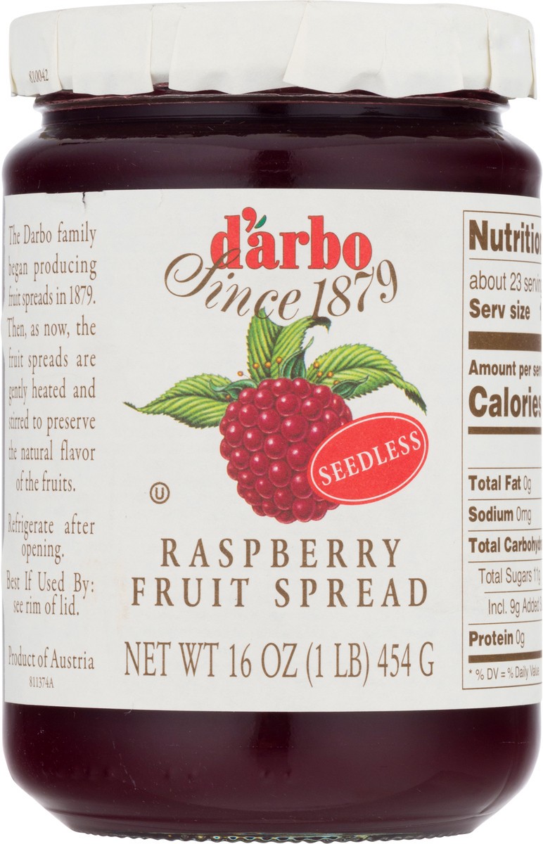 slide 1 of 12, d'Arbo Raspberry Seedless Spread, 16 oz