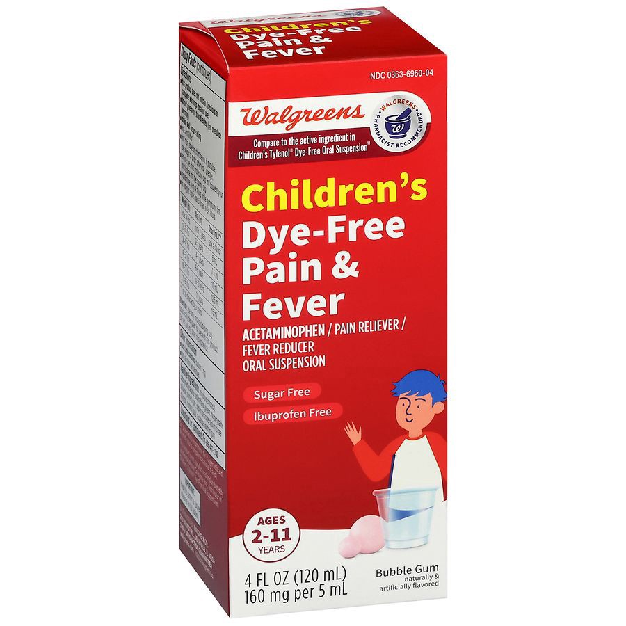 slide 3 of 5, Walgreens Children's Pain Reliever Dye Free Bubble Gum, 4 fl oz