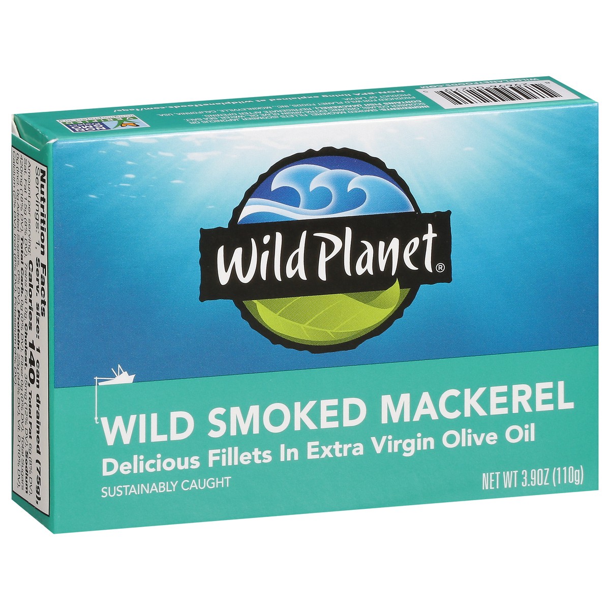 slide 2 of 13, Wild Planet Wild Smoked Mackerel 3.9 oz, 3.9 oz