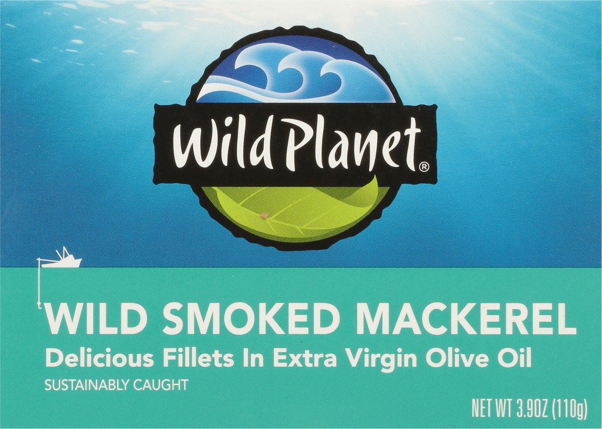 slide 11 of 13, Wild Planet Wild Smoked Mackerel 3.9 oz, 3.9 oz