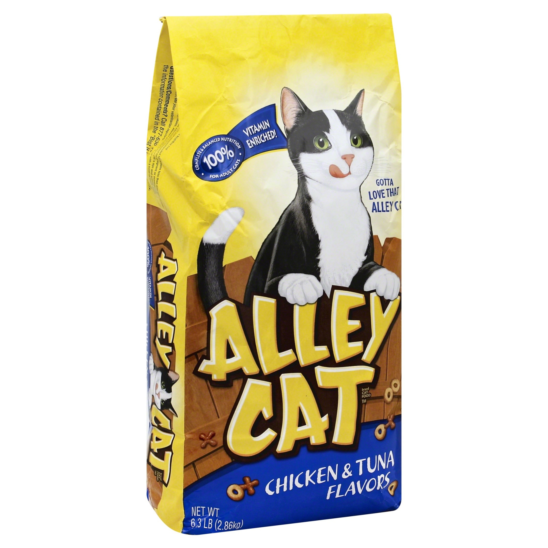 slide 1 of 3, Alley Cat Chicken Tuna Dry Cat Food, 6.3 lb
