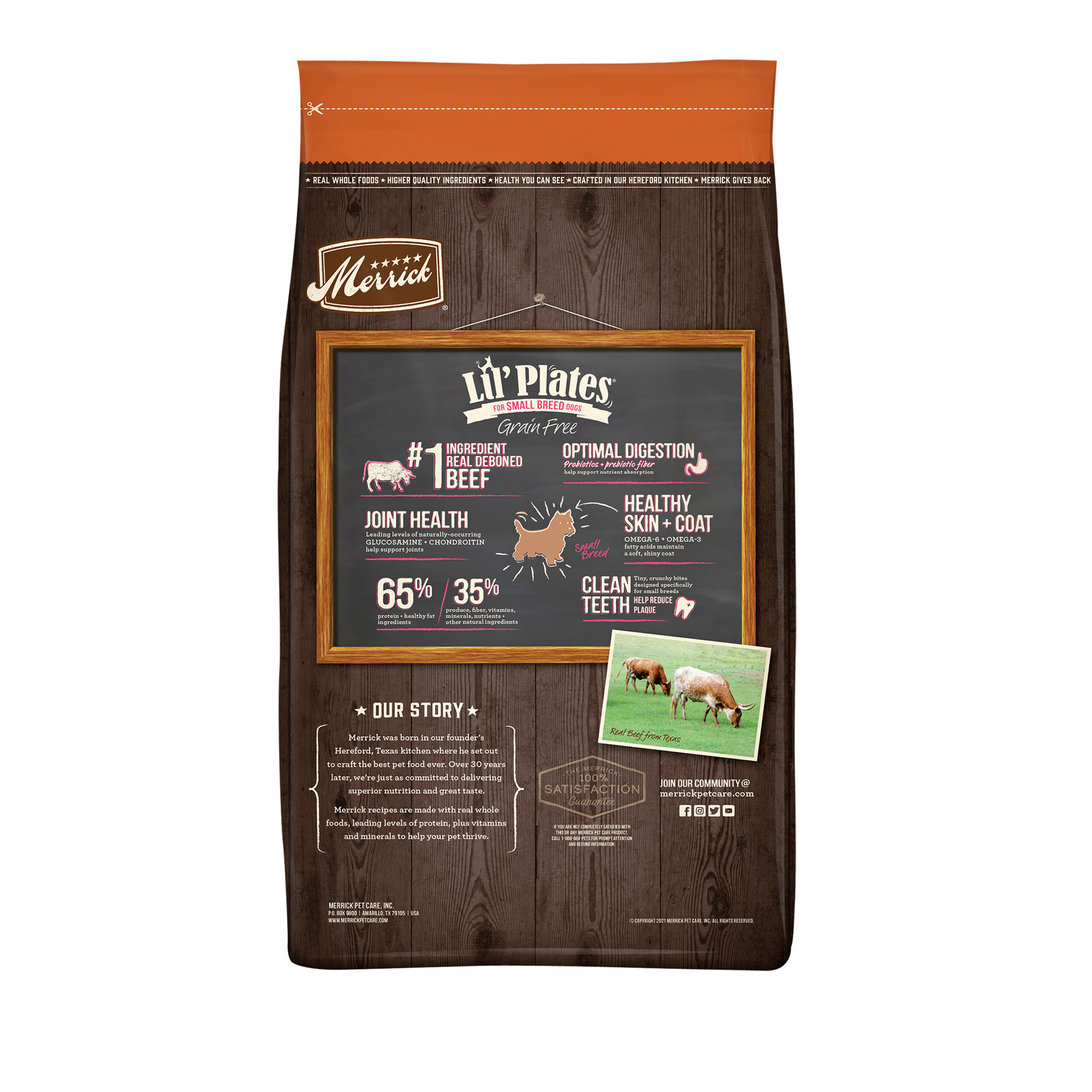 slide 2 of 5, Merrick Lil' Plates Premium Grain Free Dry Dog Food For Small Dogs, Real Texas Beef And Sweet Potato Kibble, 20 lb