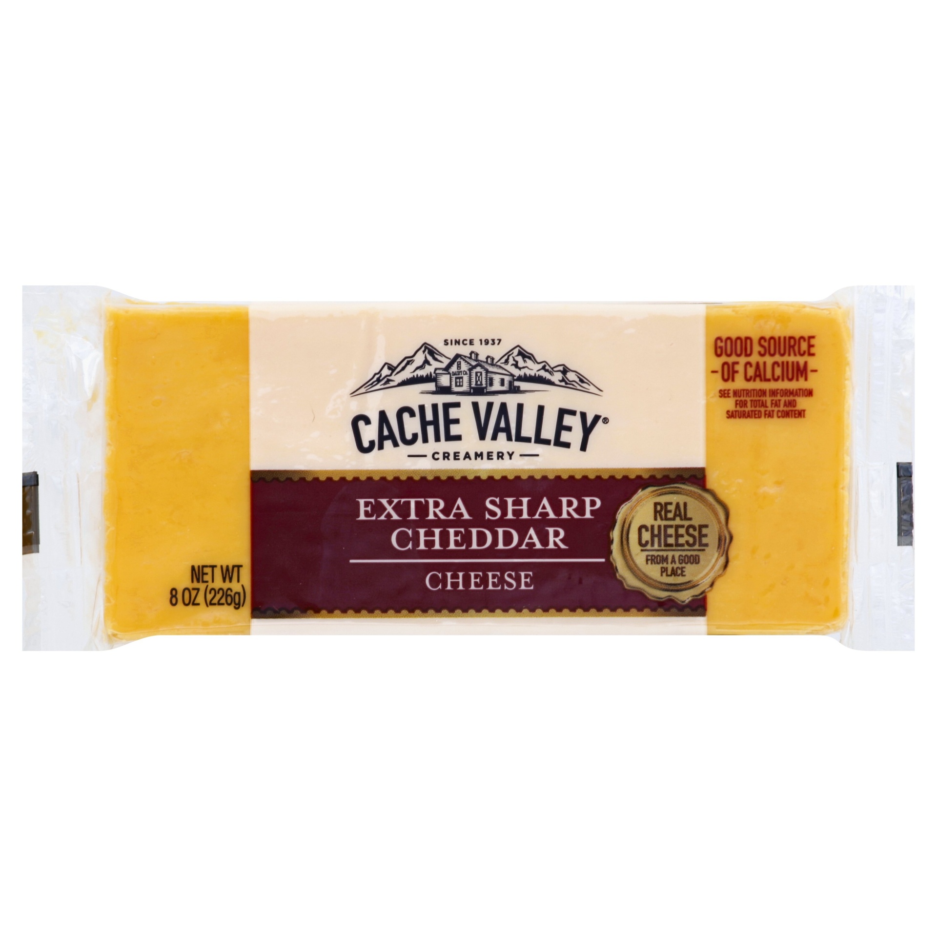 slide 1 of 1, Cache Valley Extra Sharp Cheddar Cheese, 8 oz