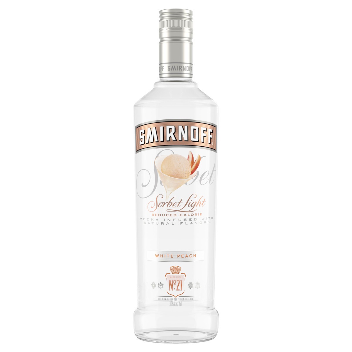 slide 1 of 3, Smirnoff Sorbet White Peach Vodka, 750 ml