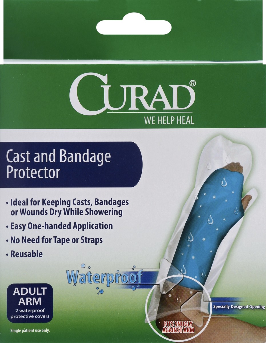 slide 3 of 4, CURAD Cast and Bandage Protector, Adult Arm, 2 Each, 1 ct