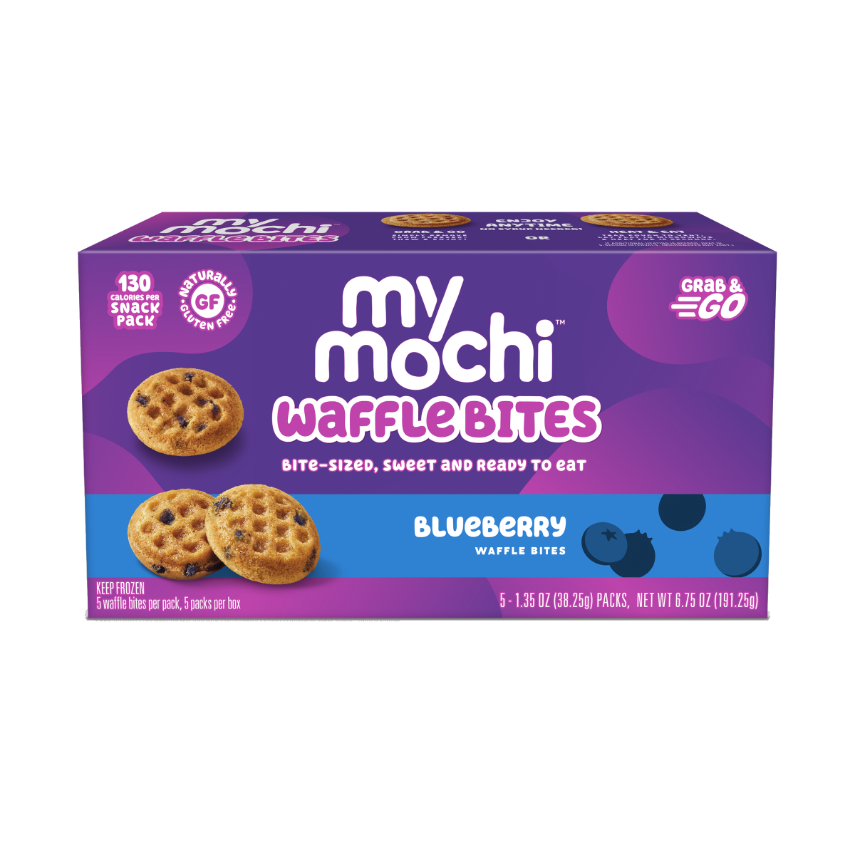 slide 1 of 1, My Mochi Waffle Bites Blueberry, 6.75 oz