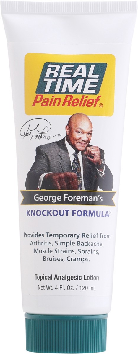 slide 1 of 12, Real Time Pain Relief Knockout Formula Topical Analgesic Lotion 4 fl oz Tube, 4 fl oz