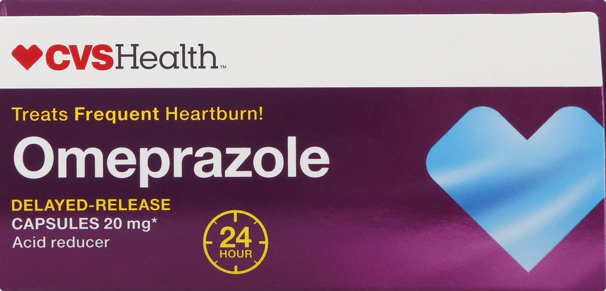 slide 8 of 11, CVS Health Omeprazole Acid Reducer 20 Mg Delayed-Release Capsules, 28ct, 28 ct